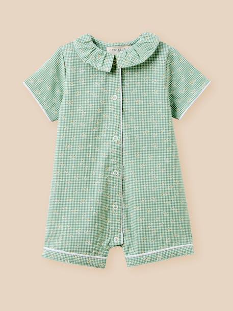 Pyjama court bébé Vichy paquerettes 1 - vertbaudet enfant 