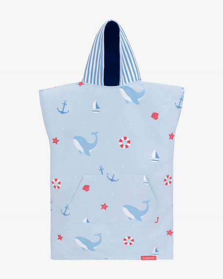 Fille-Poncho de bain a capuche enfant microfibre