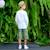 Bermuda  camouflage  en lin avec poches cargo  arcachon Kaki bleu ciel 6 - vertbaudet enfant 