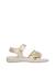 Sandales en cuir avec fleurs Brahma Platine- 1 - vertbaudet enfant 