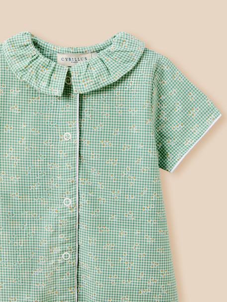 Pyjama court bébé Vichy paquerettes 2 - vertbaudet enfant 