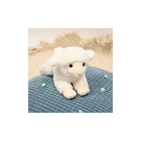 Peluche - peluche agneau douceur beige - 20 cm Blanc 4 - vertbaudet enfant 