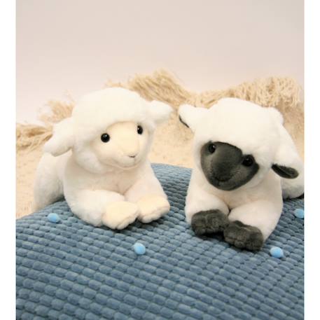 Peluche - peluche agneau douceur beige - 20 cm Blanc 6 - vertbaudet enfant 