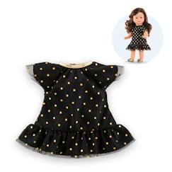 Jouet-Poupons et poupées-Poupées mannequins et accessoires-Petite robe noire - pois or pour poupée ma corolle