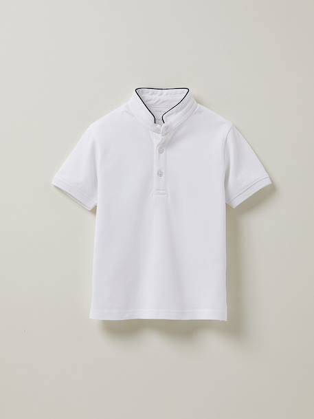 Polo garçon - coton bio Blanc 1 - vertbaudet enfant 