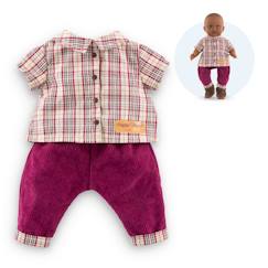 Jouet-Poupons et poupées-Poupons et accessoires-Chemise à carreaux & pantalon petit explorateur pour poupon 36 cm