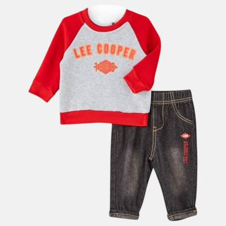 Ensemble bébé veste à capuche et pantalon Rouge 6 - vertbaudet enfant 