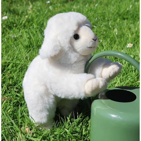 Peluche - peluche agneau douceur beige - 20 cm Blanc 3 - vertbaudet enfant 