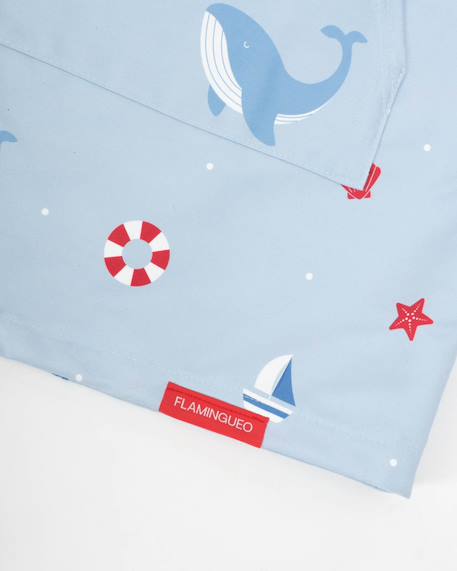 Poncho de bain a capuche enfant microfibre Blue+Multi coloured 2 - vertbaudet enfant 