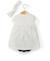 Ensemble robe + bas bébé fille Fond grege raye indigo 3 - vertbaudet enfant 