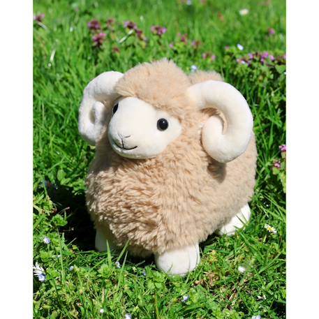 Peluche - peluche funny bélier beige - 30 cm Beige 2 - vertbaudet enfant 