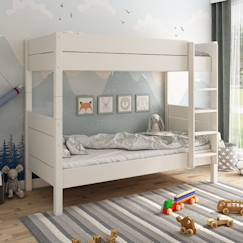 Lit superposé séparable avec matelas pin massif achille  - vertbaudet enfant