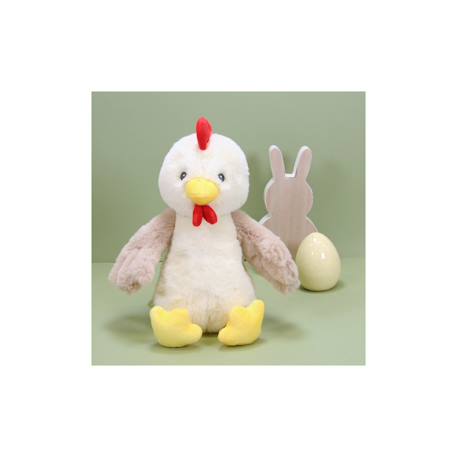 Peluche - coq easter econimals en peluche éco-conçue - 24 cm Beige 4 - vertbaudet enfant 