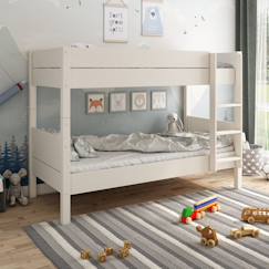 Lit superposé séparable avec matelas pin massif achille  - vertbaudet enfant