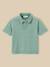 Polo garçon - coton biologique Menthe+Vieux rose 1 - vertbaudet enfant 
