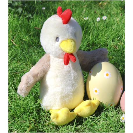Peluche - coq easter econimals en peluche éco-conçue - 24 cm Beige 2 - vertbaudet enfant 
