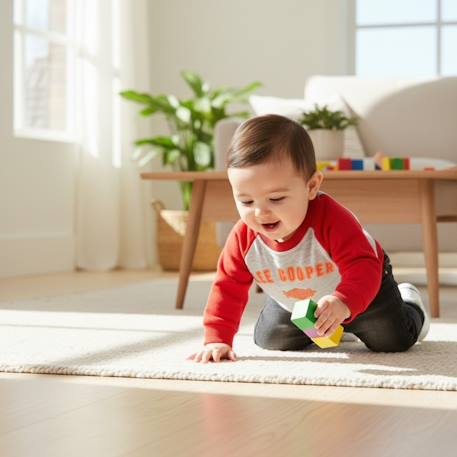 Ensemble bébé veste à capuche et pantalon Rouge 2 - vertbaudet enfant 