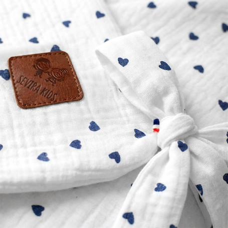 Couverture d'emmaillotage en gaze de coton lovio Bleu+Rouge 4 - vertbaudet enfant 