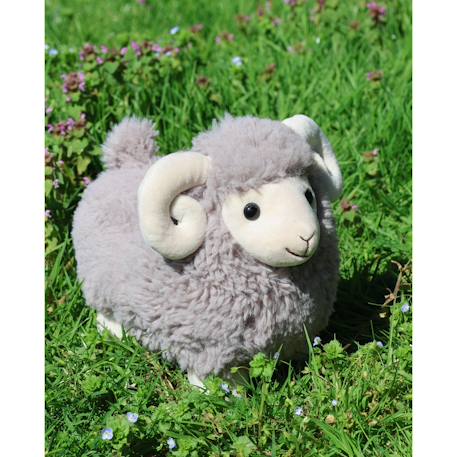 Peluche - peluche funny bélier gris - 30 cm Gris 2 - vertbaudet enfant 