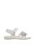 Sandales en cuir avec fleurs Mieli Blanc- 1 - vertbaudet enfant 