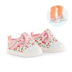 Jouet-Poupons et poupées-Poupons et accessoires-Baskets rose grenadine pour poupon 36 cm