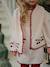 Cardigan brodé cerise beige 2 - vertbaudet enfant 