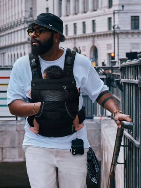 Porte-bébé physiologique LAYA noir+sable 5 - vertbaudet enfant 