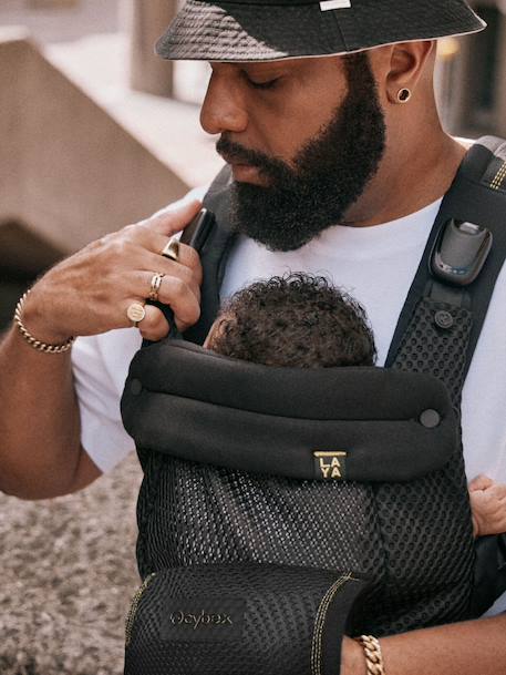 Porte-bébé physiologique LAYA noir+sable 6 - vertbaudet enfant 