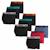 Lot de 9 boxers garçon trio choc ecopack Noir orange-noir rouge-noir jaune-vert-bleu+Noir-rouge-bleu 5 - vertbaudet enfant 