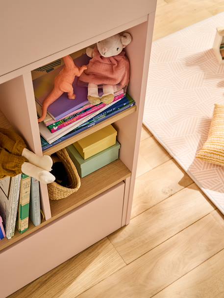 Lit mezzanine enfant avec rangement Playful blanc+rose+vert 15 - vertbaudet enfant 