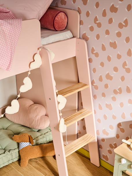 Lit mezzanine enfant avec rangement Playful blanc+rose+vert 16 - vertbaudet enfant 