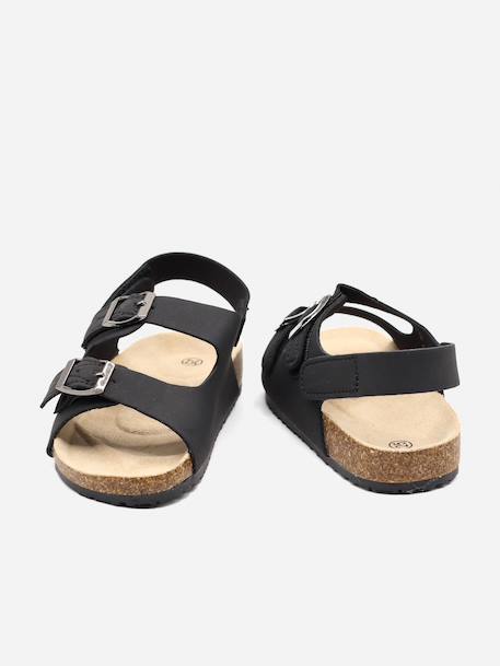 Sandales à scratch Bleu foncé+Noir+Taupe 8 - vertbaudet enfant 