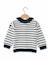 Gilet 100% coton bébé fille Fond naturel raye indigo 2 - vertbaudet enfant 