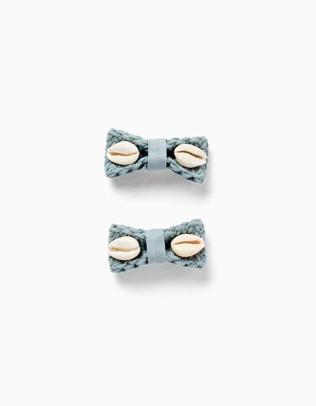 Bébé-Accessoires-Accessoires cheveux-Lot de 2 pinces à cheveux avec coquillages