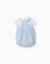 Ensemble body à manches courtes + barboteuse en coton Bleu clair 2 - vertbaudet enfant 