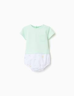 Barboteuse en coton avec motif coquillages  - vertbaudet enfant