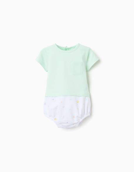 Bébé-Barboteuse en coton avec motif coquillages
