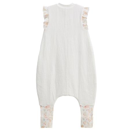 Turbulette tog 0,5 en gaze de coton avec pieds retroussables praline Ecru 3 - vertbaudet enfant 