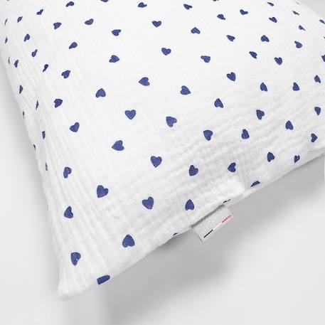 Taie d'oreiller en gaze de coton réversible lovio Bleu+Rouge 3 - vertbaudet enfant 
