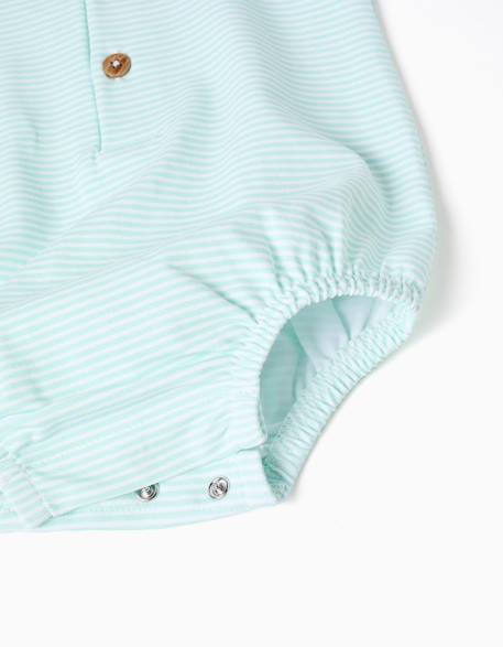 Lot de 2 barboteuses sans manches en coton Vert clair 4 - vertbaudet enfant 