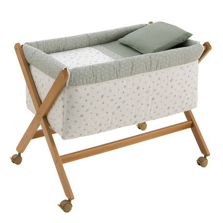 Berceau à pieds croisés en bois de hêtre avec roulettes et matelas Beige / Blanc / Camel+Beige / Blanc / Gris+Beige / Blanc / Rose+Beige / Rose+Beige / Vert / Blanc à motifs+Blanc / Beige+Blanc / Gris+Blanc / Rose+Blanc / Rose à motifs+Vert / Blanc+Vert / Blanc à motifs 15 - vertbaudet enfant 