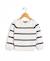Pull fille Fond blanc casse raye indigo 2 - vertbaudet enfant 