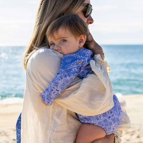 Maillot couche bébé anti fuite spf 50+ summer Blanc+Bleu+Vert 10 - vertbaudet enfant 