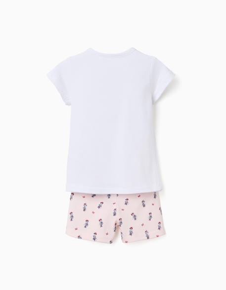 Pyjama à manches courtes en coton avec minnie Blanc 2 - vertbaudet enfant 
