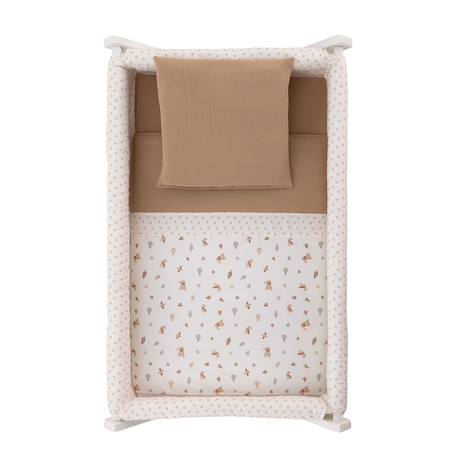 Berceau à pieds croisés en bois de hêtre avec roulettes et matelas Beige / Blanc / Camel+Beige / Blanc / Gris+Beige / Blanc / Rose+Beige / Rose+Beige / Vert / Blanc à motifs+Blanc / Beige+Blanc / Gris+Blanc / Rose+Blanc / Rose à motifs+Vert / Blanc+Vert / Blanc à motifs 20 - vertbaudet enfant 