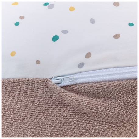 Coussin d'allaitement et de grossesse 3en1 multirelax éponge noisette pois Blanc 6 - vertbaudet enfant 
