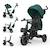 Tricycle Évolutif Kinderkraft SPINSTEP 2 PLUS avec Siège Pivotant 360°, Dossier Réglable, Capote UPF50+ et Roue Libre Beige+Vert 7 - vertbaudet enfant 
