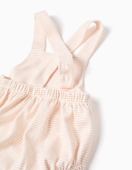 Body en coton + combinaison à rayures Blanc 4 - vertbaudet enfant 