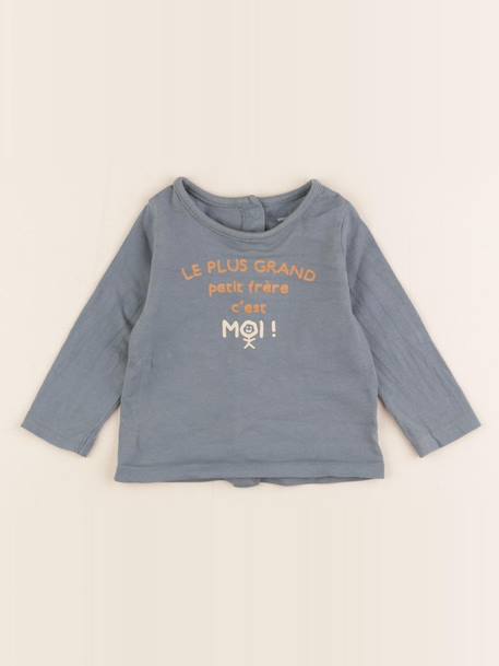 Tee-shirt - 6 mois Bleu 1 - vertbaudet enfant 