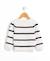 Pull fille Fond blanc casse raye indigo 3 - vertbaudet enfant 